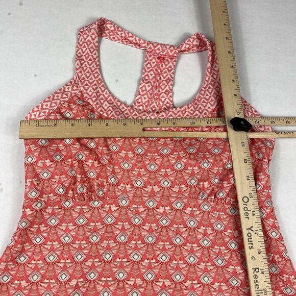 Prana Coral Print Sleeveless Dress M Racerback Boho Stretch Travel Casual - Picture 7 of 13